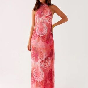 Peppermayo Vibrant Pink Floral Maxi Dress